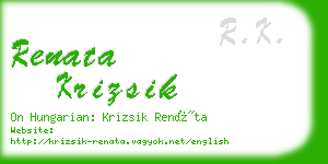 renata krizsik business card